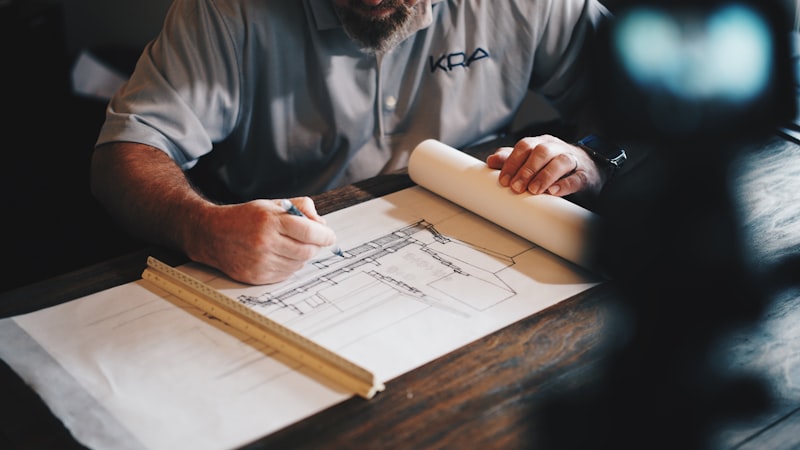 Construction blueprints and project planning for estimating and bidding
